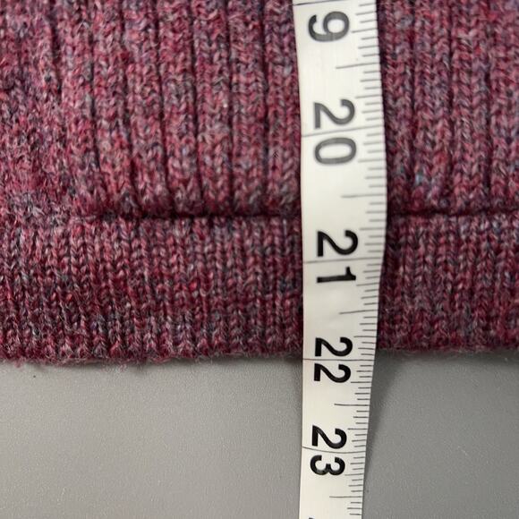 The Edinburgh Woollen Mill Cardigan Womens 34 S Red Shetland Wool Knit - FLAW - Picture 8 of 15